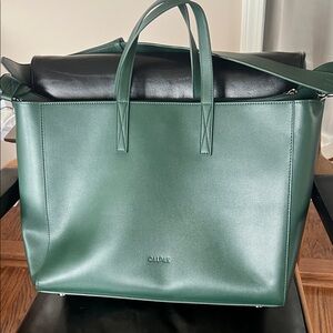 Calpak Haven 16 inch Forest Green Leather Tote